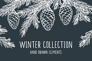 Winter Collection, a Decorative Illustration by Tkoko vectors & patterns (Thumbnail 1 of 15)