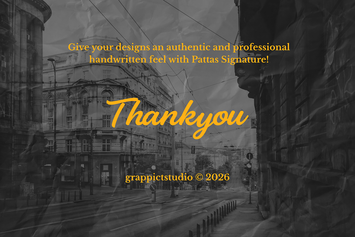 Pattas Signature - Elegant Script, a Handwritten Font by Grappict.com (Photo 4 of 4)
