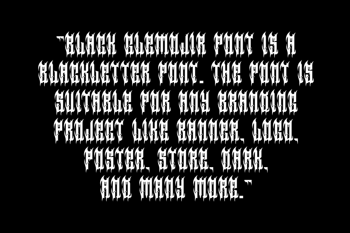 Black Glemojir - Medieval Font, a Blackletter Font by QR Design Studio (Photo 5 of 9)
