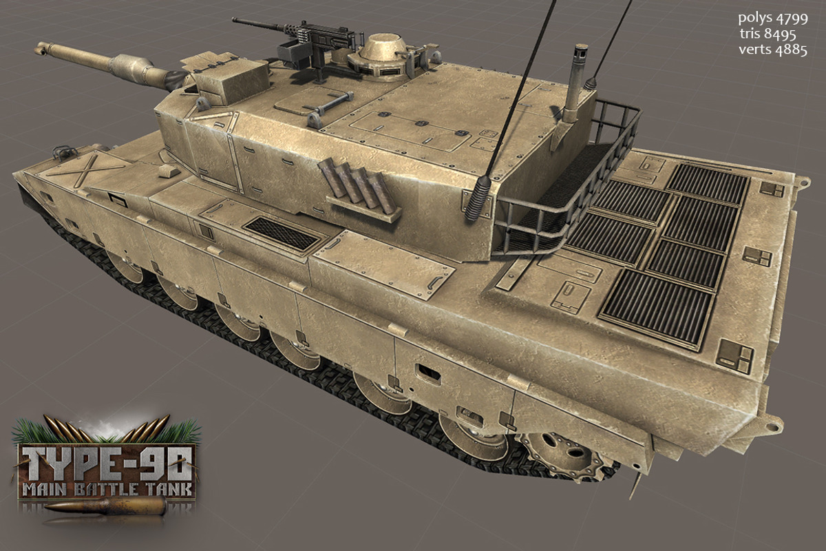 Type-90 Main Battle Tank, a Cars & Vehicle 3D Model by Beatheart Creative Studio (Photo 13 of 14)