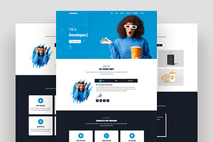 Personal Portfolio HTML Template, a Landing Page Template by nandinigraphics