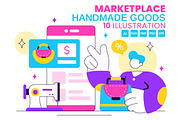 10 Marketplace For Handmade Goods, a Person Illustration by denayunebgt (Thumbnail 1 of 4)