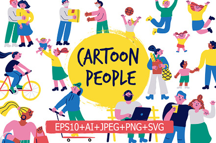 Cartoon people vector bundle, a Person Illustration by Vector_Art