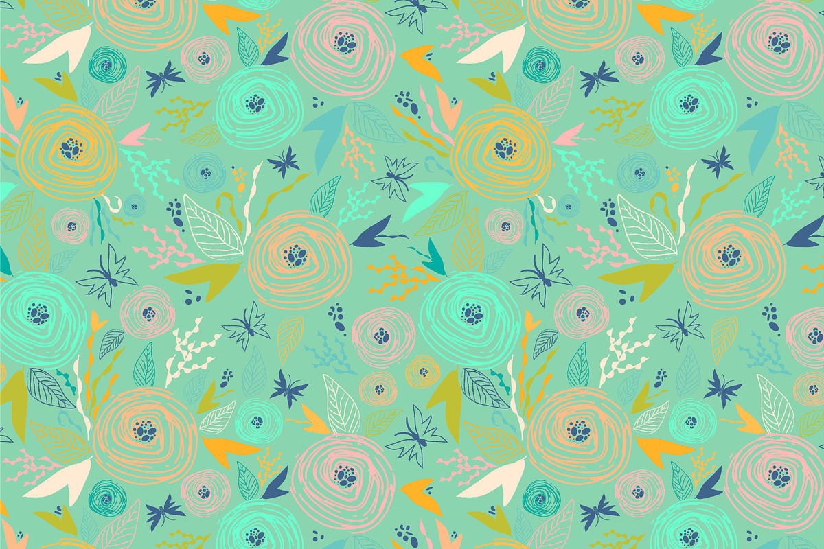 Papillons & Roses patterns, a Pattern Graphic by Anny Cecilia Walter (Photo 6 of 6)