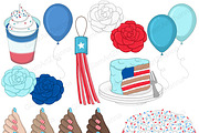 4th of July Bright Clipart, a Seasonal Illustration by GlamArtZhanna (Thumbnail 4 of 4)