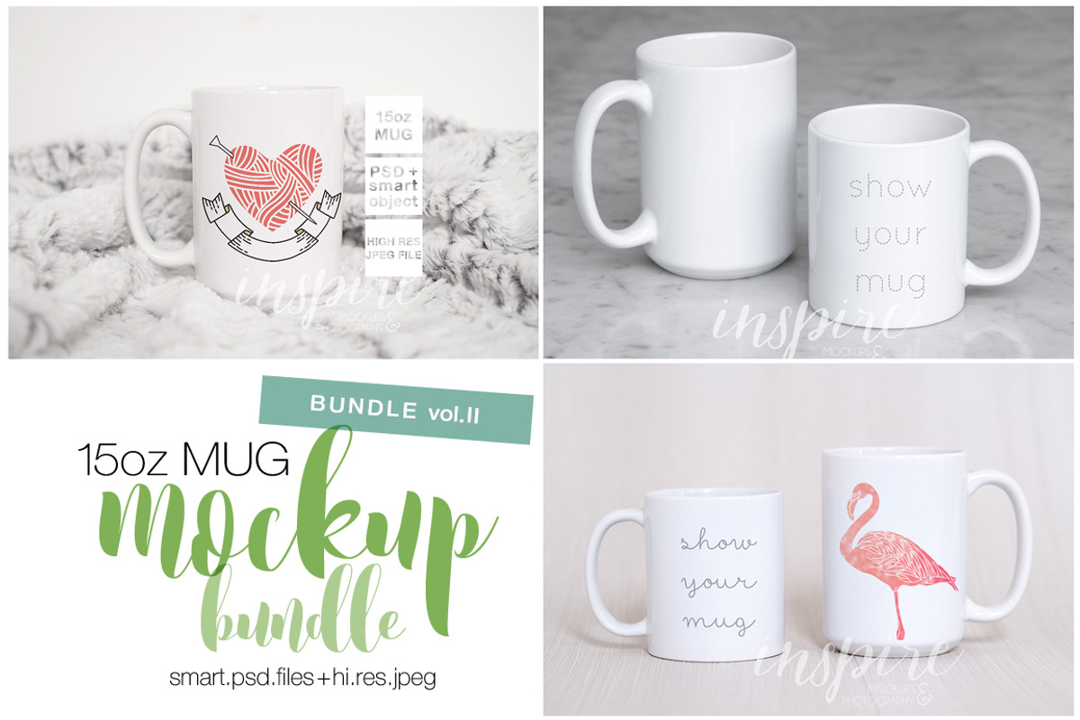 15oz Ceramic Mug Mockups Bundle II, a Product Mockup by Inspire Mockups (Photo 2 of 6)