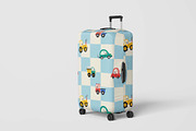 Little Cars Checkerboard Pattern, a Pattern Graphic by Irina Ostapenko (Thumbnail 2 of 5)