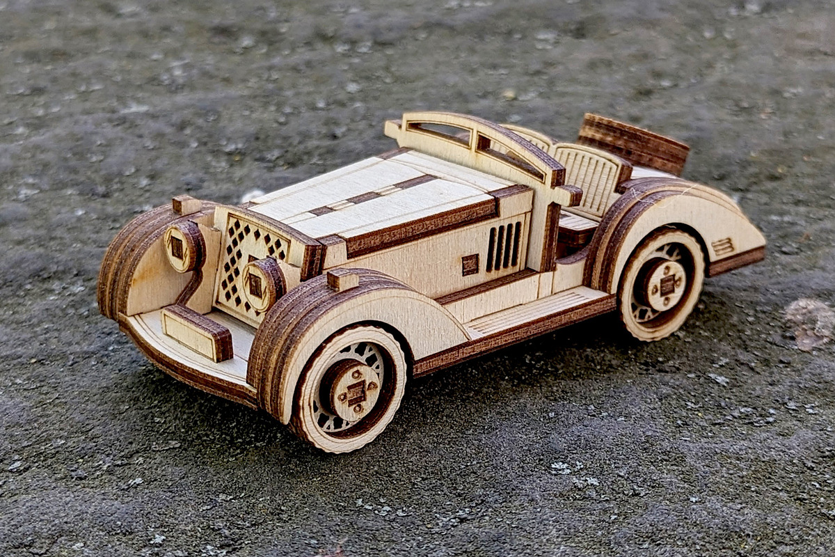 Small Sport Car - Laser Cut File, an Object Graphic by VectorPainter (Photo 5 of 18)