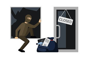 criminal character. thief criminal, a Transportation Illustration by Multigon