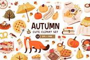 Autumn Clipart Set, a Seasonal Illustration by vik.stock (Thumbnail 1 of 8)