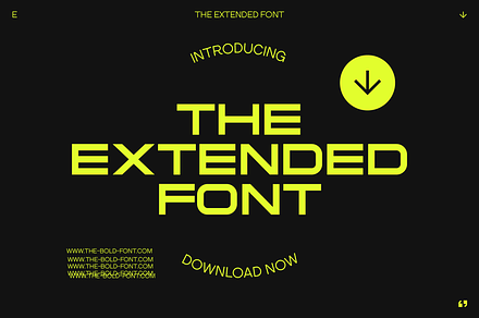THE EXTENDED FONT, a Font by THE BOLD FONT.
