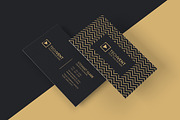Gold Minimal Business Card, a Business Card Template by Shahjhan (Thumbnail 1 of 5)