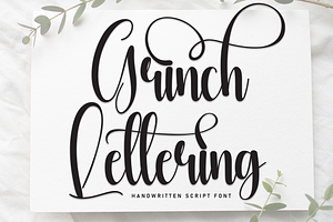 Grinch Lettering Script Font