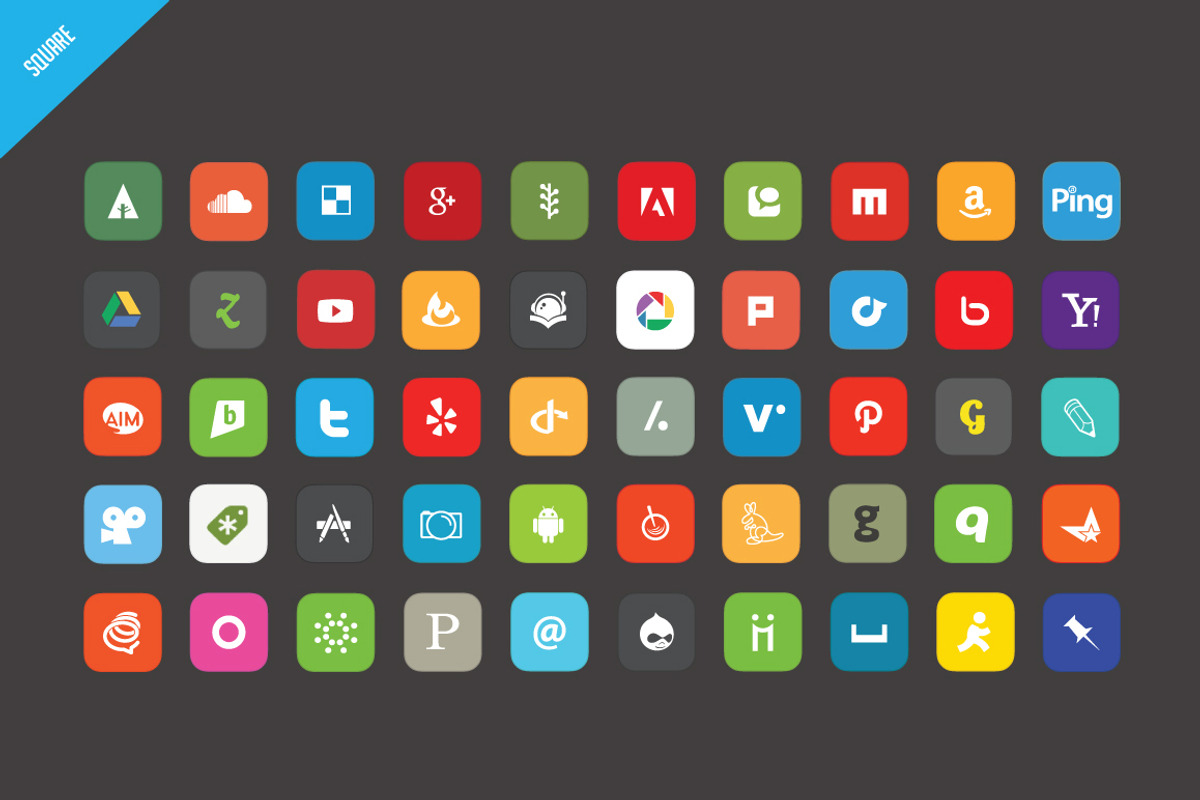 Complete Social Icon Set - Vector preview 2
