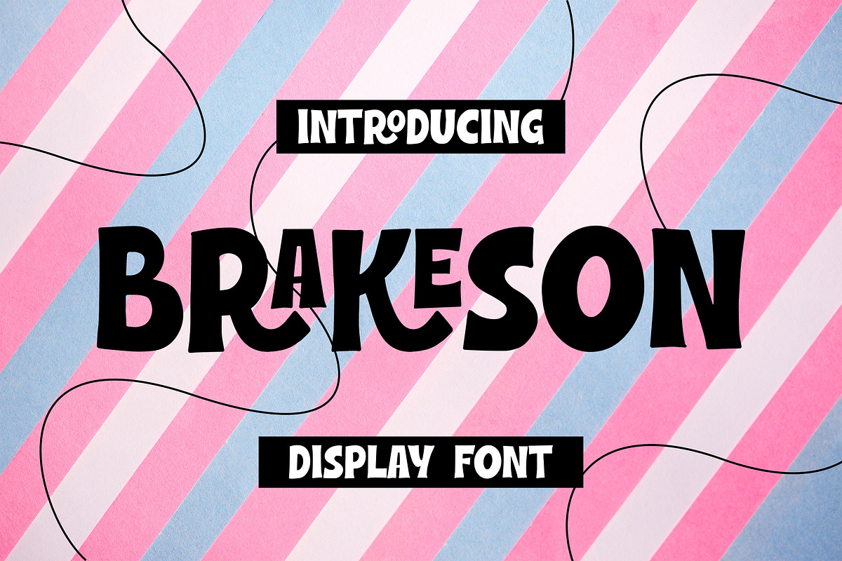 Brakeson - Display Font, a Script Font by AQR Studio (Photo 1 of 9)