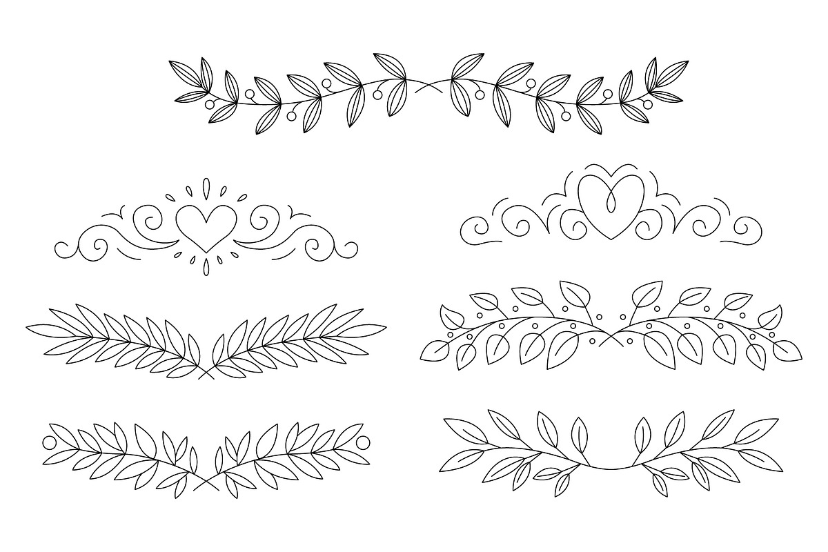 Hand drawn elegant dividers, an Object Graphic by Tiger and Flower (Photo 15 of 16)