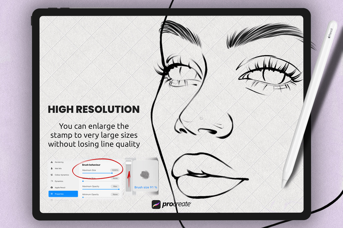Procreate Face Portrait brushes, a Brush Add-On by Procreate Market (Photo 3 of 5)