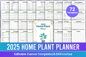 2025 Home Plant Planner Canva Kdp