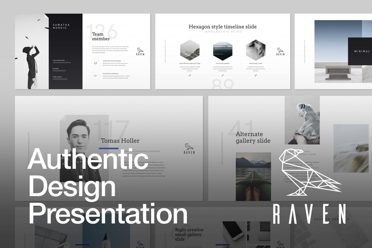 Raven Keynote Presentation Template, a Presentation Template by Goashape Studio (Photo 7 of 7)
