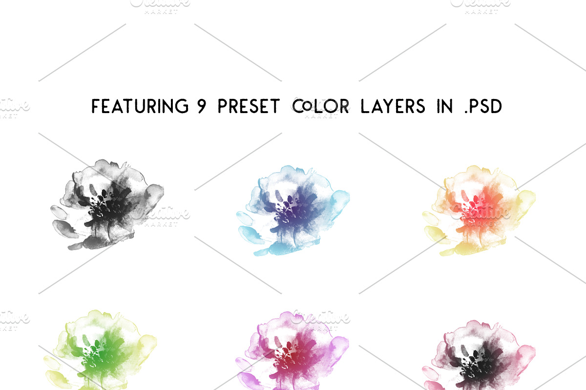 Watercolor Floral Brush, a Brush Add-On by Light & Line Designs (Photo 5 of 5)