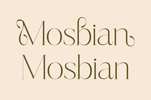 Mosbian Modern Serif Font