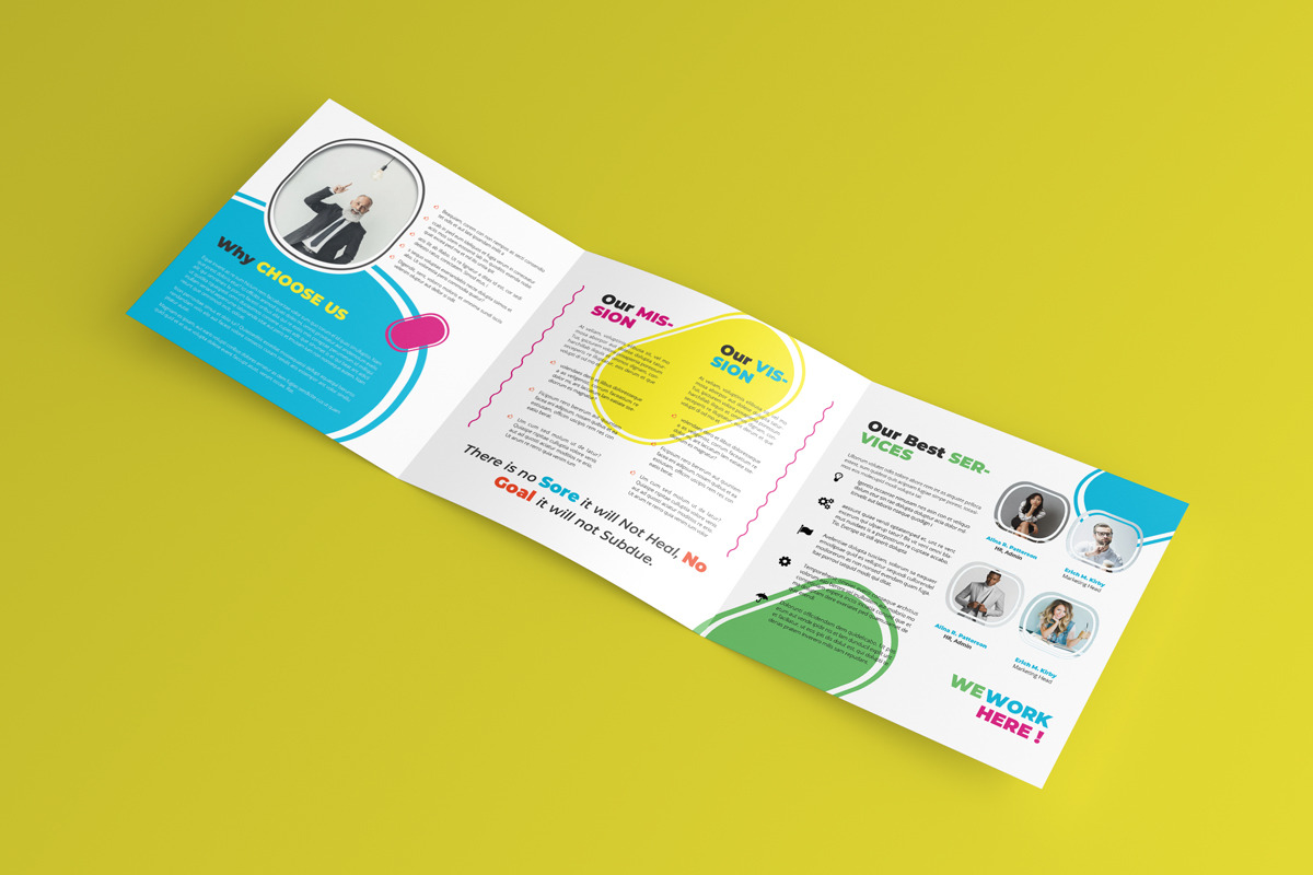 Square Trifold InDesign Brochure, a Brochure Template by Swayang (Photo 2 of 4)