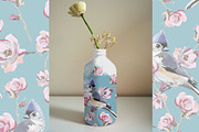 Cute birds and flowers pattern, a Pattern Graphic by Sweet_print (Thumbnail 4 of 6)