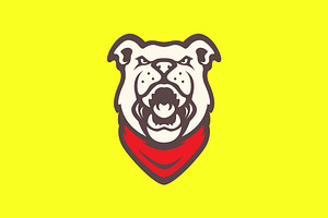 bulldog portrait roar angry  logo, a Branding & Logo Template by devastd