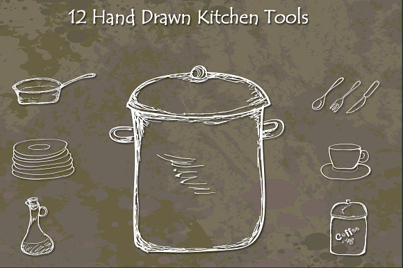 Hand Drawn Kitchen Tools preview 4