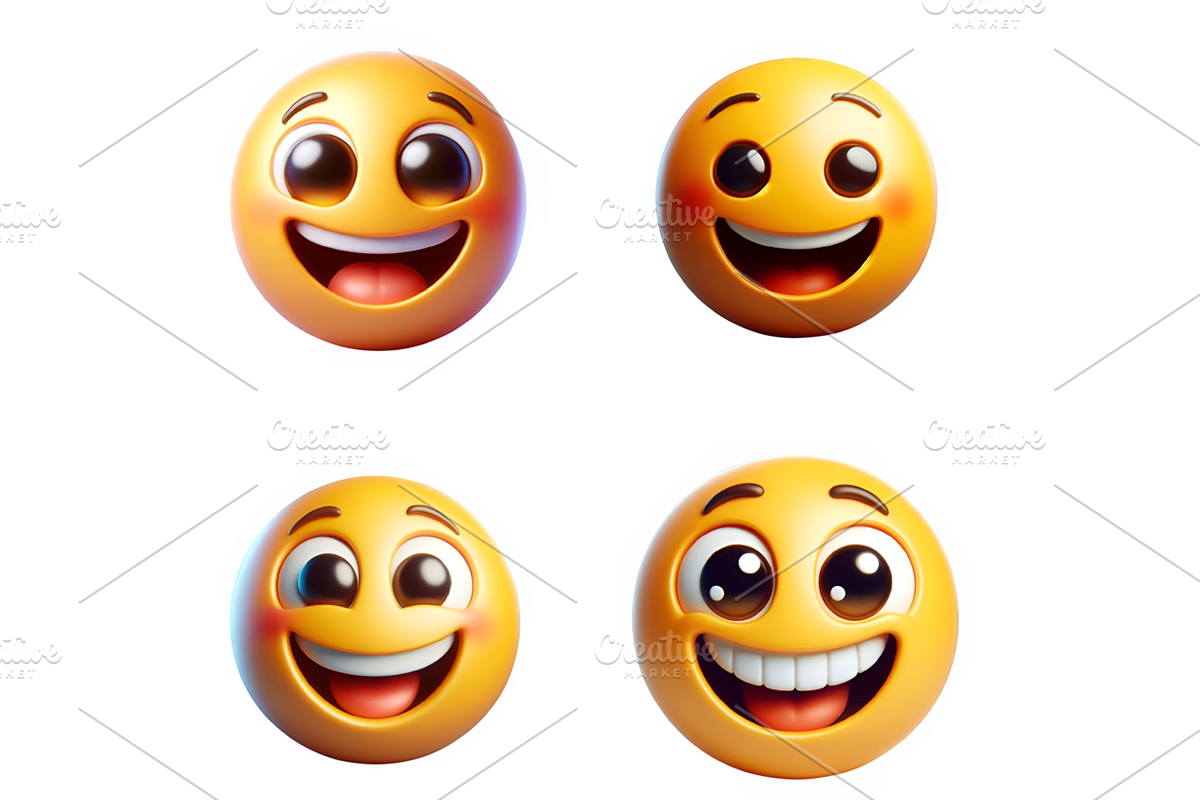 Happy excited emoticon 3D Emoji, an Emoji Icon by QuickArtisan