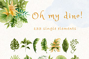 Baby dinosaur watercolour clipart, an Animal Illustration by heyiamalice (Thumbnail 6 of 13)