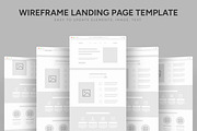 Wireframe Landing Page, a Wireframe Template by CreativeShaper (Thumbnail 1 of 5)
