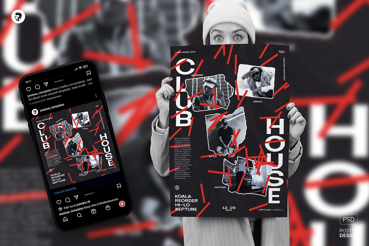 Club House Party Flyer, Poster PSD, a Flyer Template by pixelsao (Photo 1 of 2)