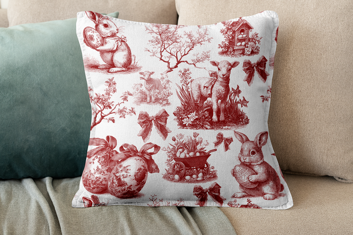 Easter Toile Seamless Pattern Set, a Pattern Graphic by AYAKA Studio Co. (Photo 5 of 12)