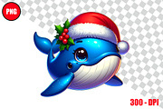 Christmas Whale Clipart Bundle Files, an Animal Illustration by taramija (Thumbnail 13 of 26)