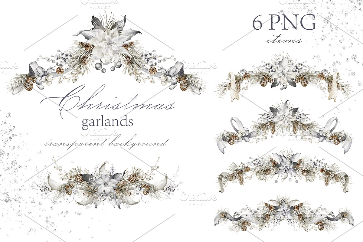 Christmas Watercolor Clipart, a Decorative Illustration by LenArt (Photo 5 of 17)