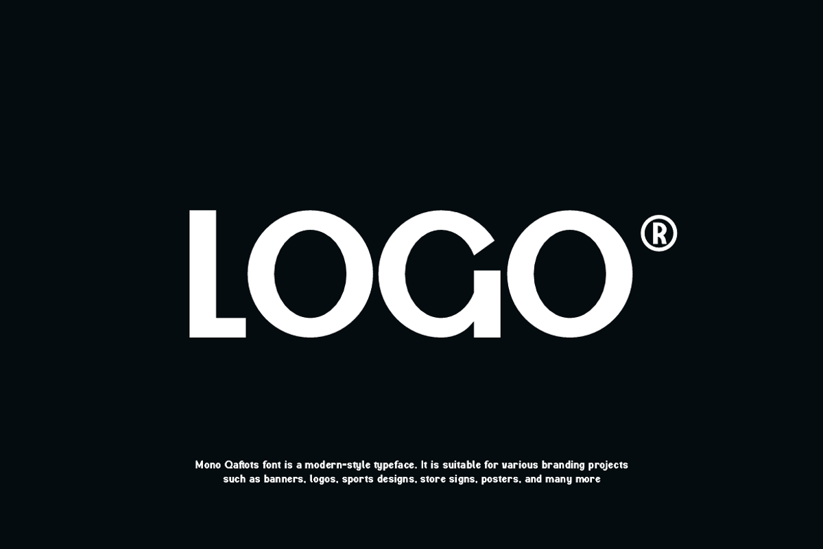 Mono Qaftots Modern Bold Brand Font, a Sans Serif Font by QR Design Studio (Photo 3 of 16)