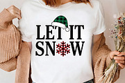 Let It Snow Christmas Plaid PNG Art, a Seasonal Illustration by CrexoraLab (Thumbnail 3 of 4)