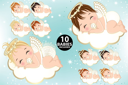 Baby Angel Clipart, Vector Religious