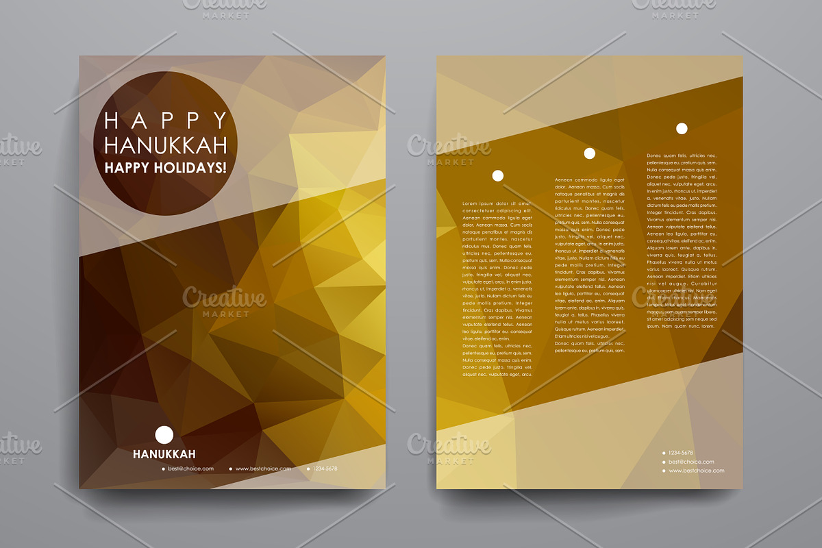 Hanukkah. 9 Brochure Templates, a Brochure Template by Palau (Photo 3 of 9)