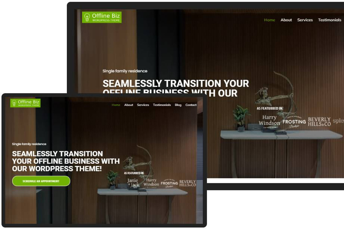 lead generation WordPress Theme - OfflineBiz preview 6