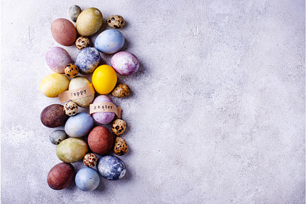 Easter eggs paint with natural dye, a Holiday Photo by Yulia Furman