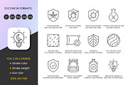 Pillow Feature Line Icons Set, an Outline Icon by Grand Design (Thumbnail 3 of 4)