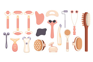 Body and face massage devices. Gua, an Object Illustration by YummyBuum