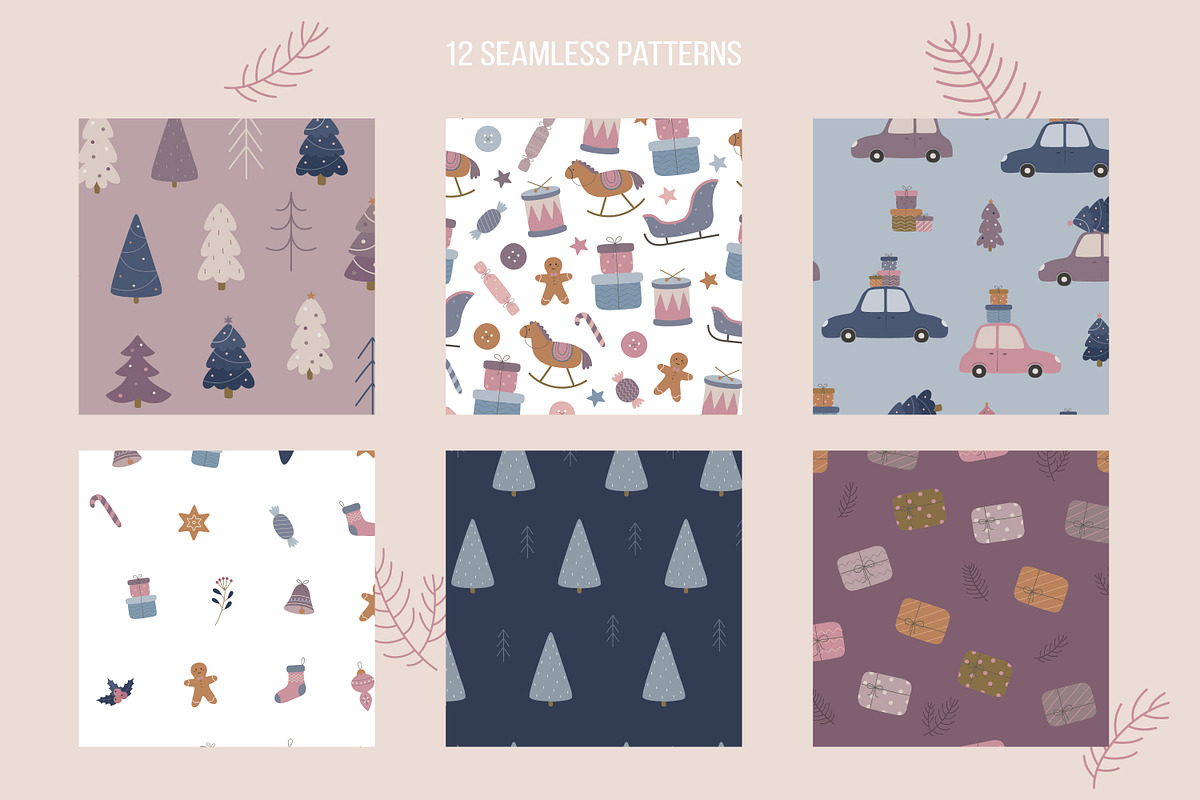 Merry Christmas. Cards & patterns, an Animal Illustration by Guvi-Design (Photo 5 of 10)