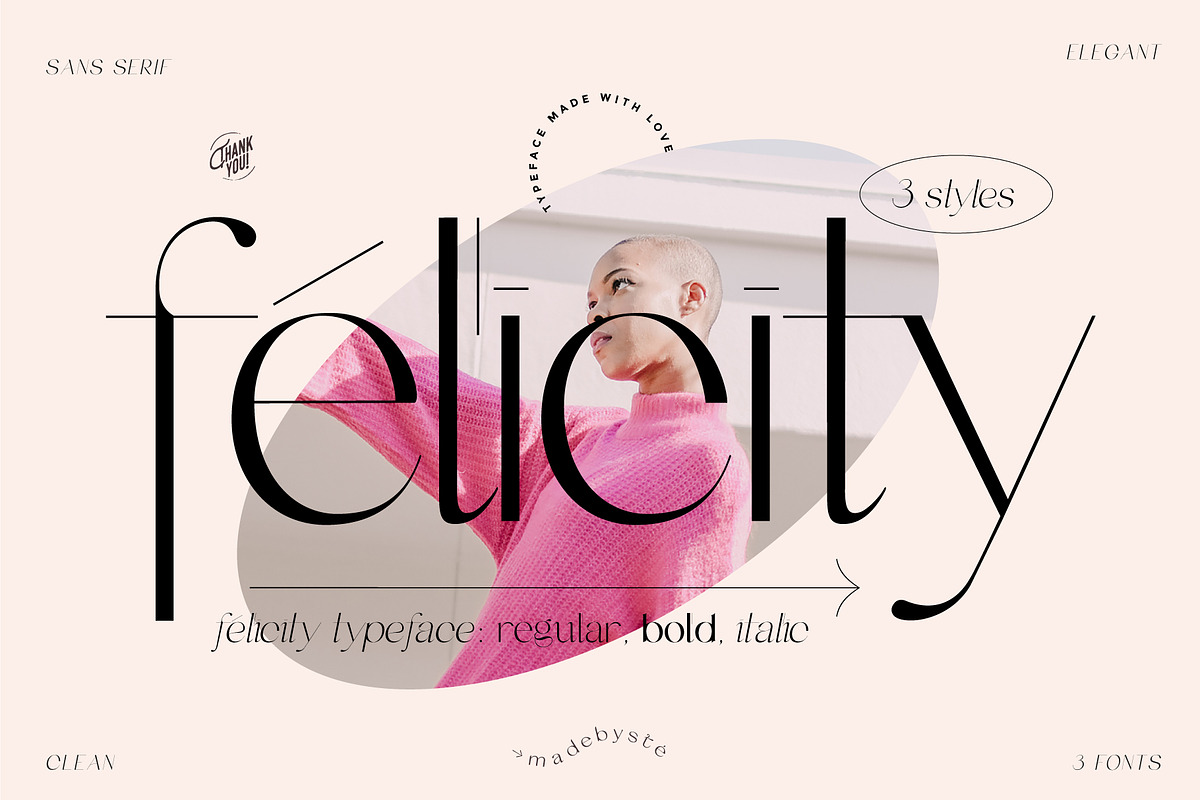FELICITY — 3 ELEGANT FONTS, a Sans Serif Font by Madebysté. (Photo 8 of 9)