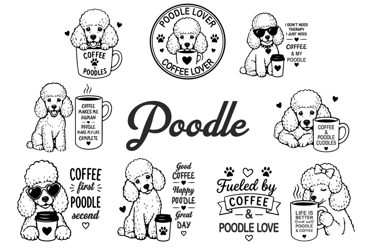 Dog breed coffee lover svg bundle, an Animal Illustration by FITALARTSNEDIGI (Photo 7 of 8)