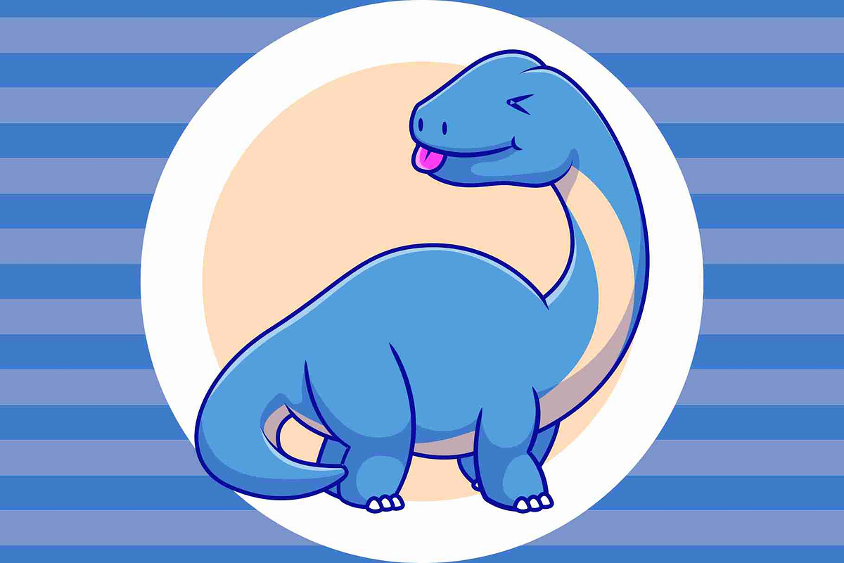 Cute Brontosaurus Cartoon, an Animal Illustration by Artstorystudio (Photo 3 of 3)