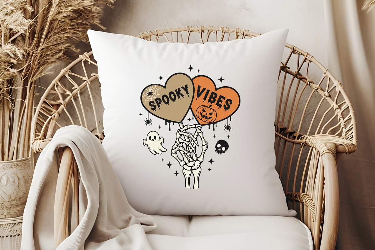 Spooky vibes Skeleton T-shirt Design, an Illustration by Libby Wishes (Photo 4 of 6)