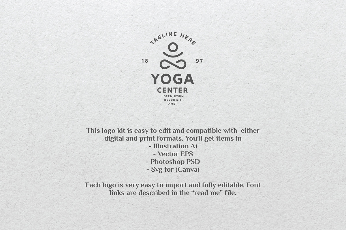 Yoga Logo Kit, a Branding & Logo Template by Minimalist Logos (Photo 2 of 12)